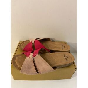 Earth origins size 7.5 pink suede sandals Lexi shoes